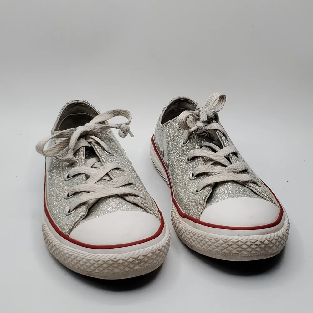 Converse silver bling sneakers size 2